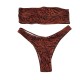 New strapless bikini set swimsuit sexy leopard print swimsuit