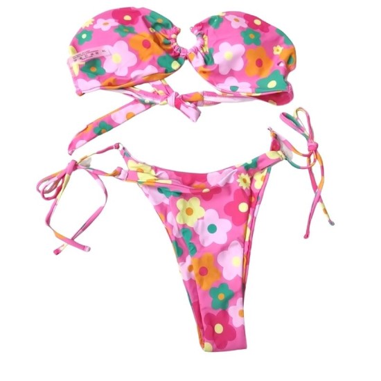 Sexy Bikini Solid color swimsuit multi-color