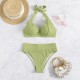 Swimsuit separate body hanging neck high waist bikini swimsuit