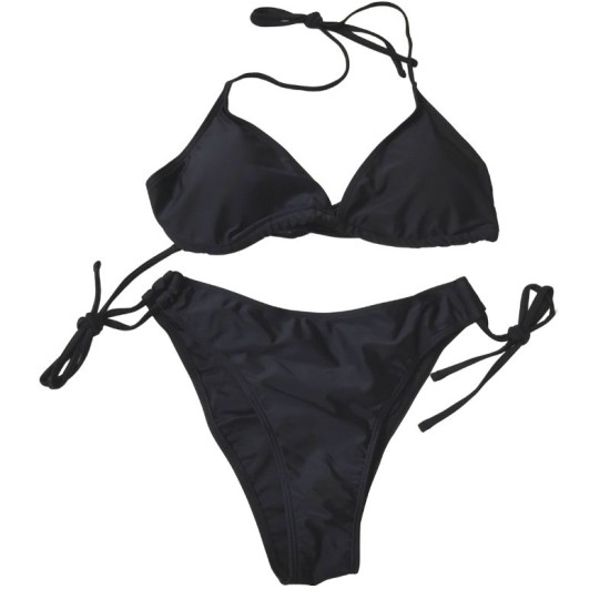 Sexy black Sunscreen three-piece swimsuit